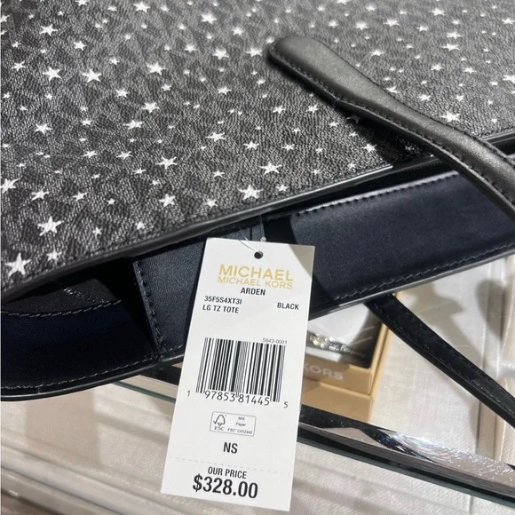 MICHAEL KORS Arden Large Printed Signature Logo Tote Bag - Picture 11 of 11